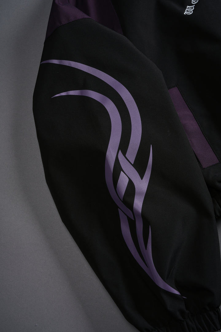 Wolves Finite Code Nadia Track Jacket in Black/Phantom Purple