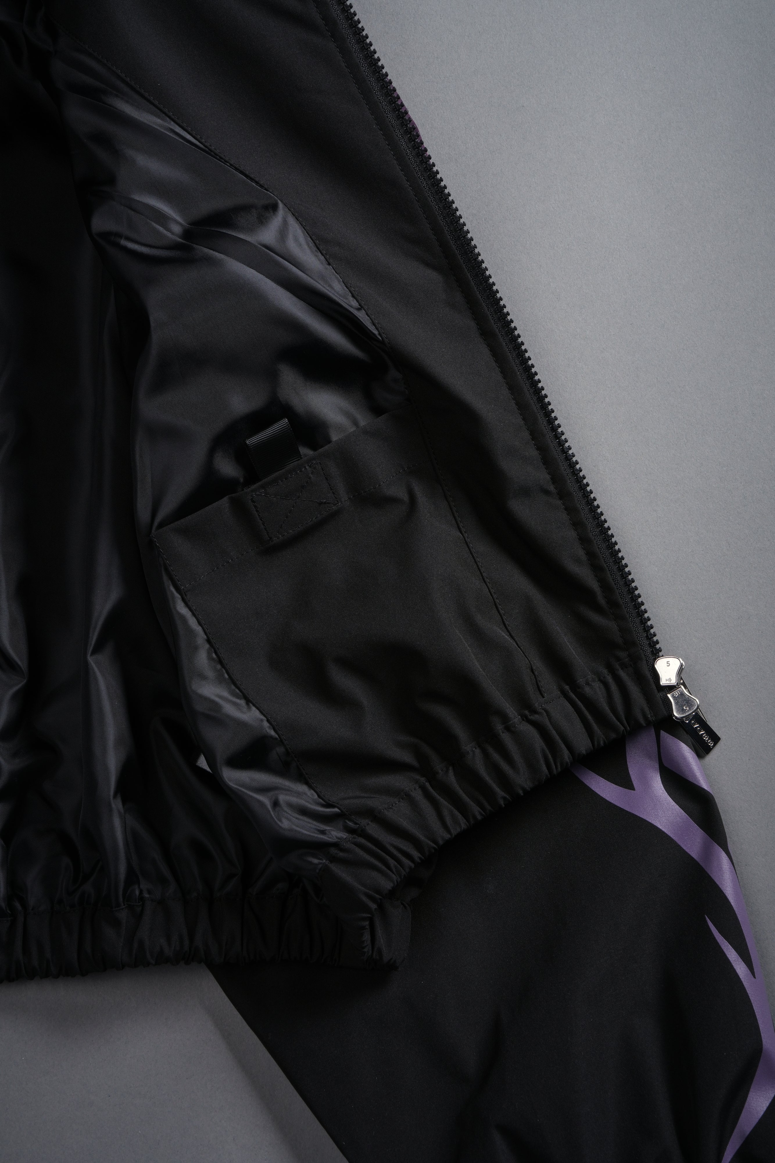 Wolves Finite Code Nadia Track Jacket in Black/Phantom Purple