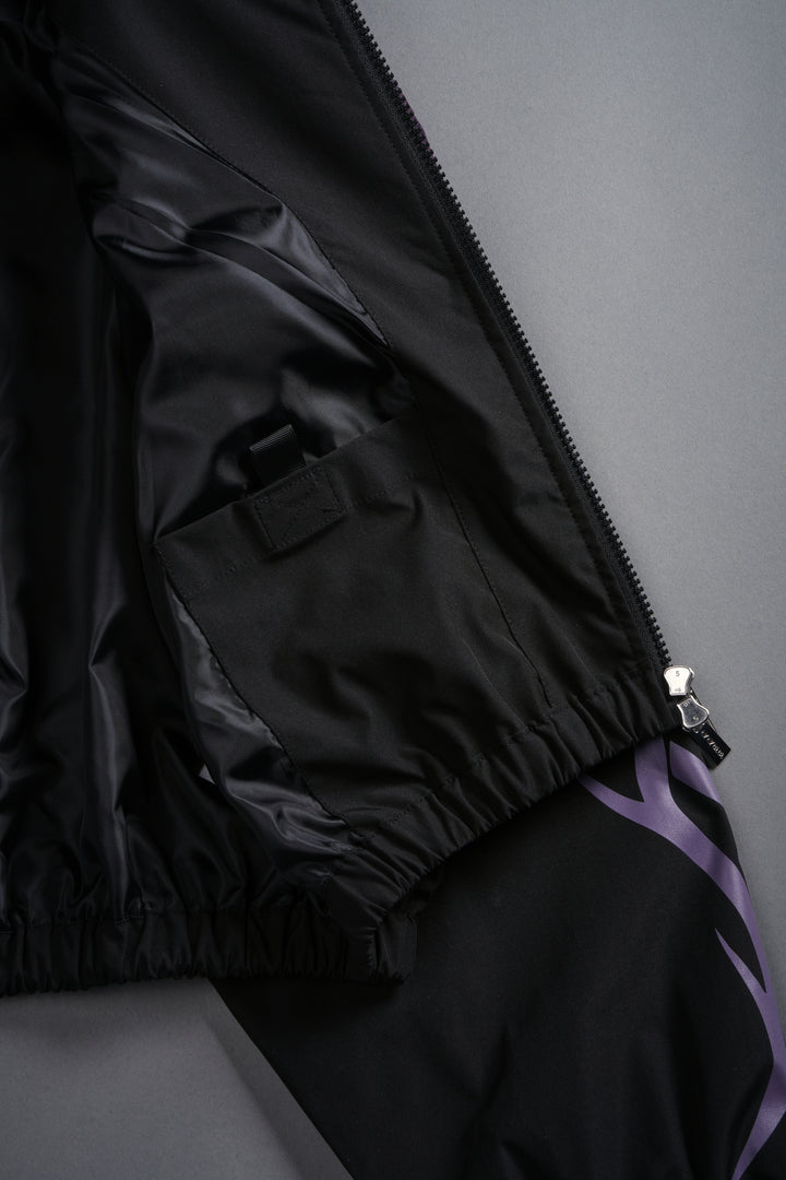 Wolves Finite Code Nadia Track Jacket in Black/Phantom Purple