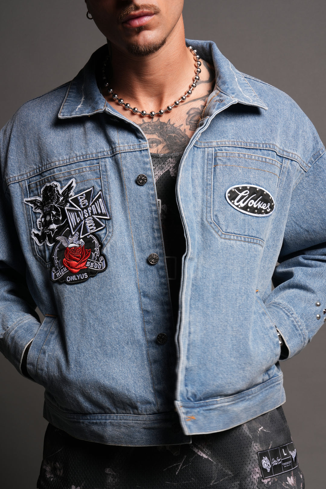 Wolves Heritage Jax Denim Jacket In Light Wash