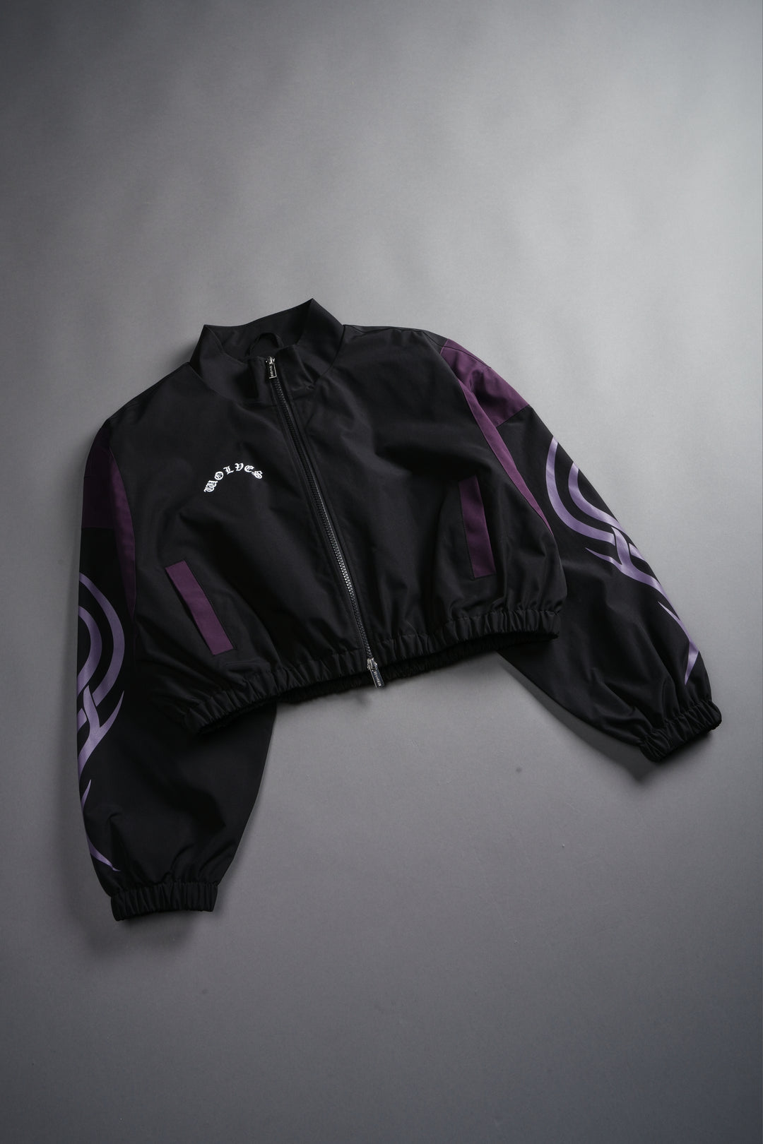 Wolves Finite Code Nadia Track Jacket in Black/Phantom Purple