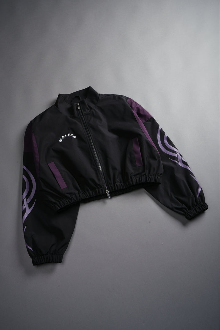 Wolves Finite Code Nadia Track Jacket in Black/Phantom Purple