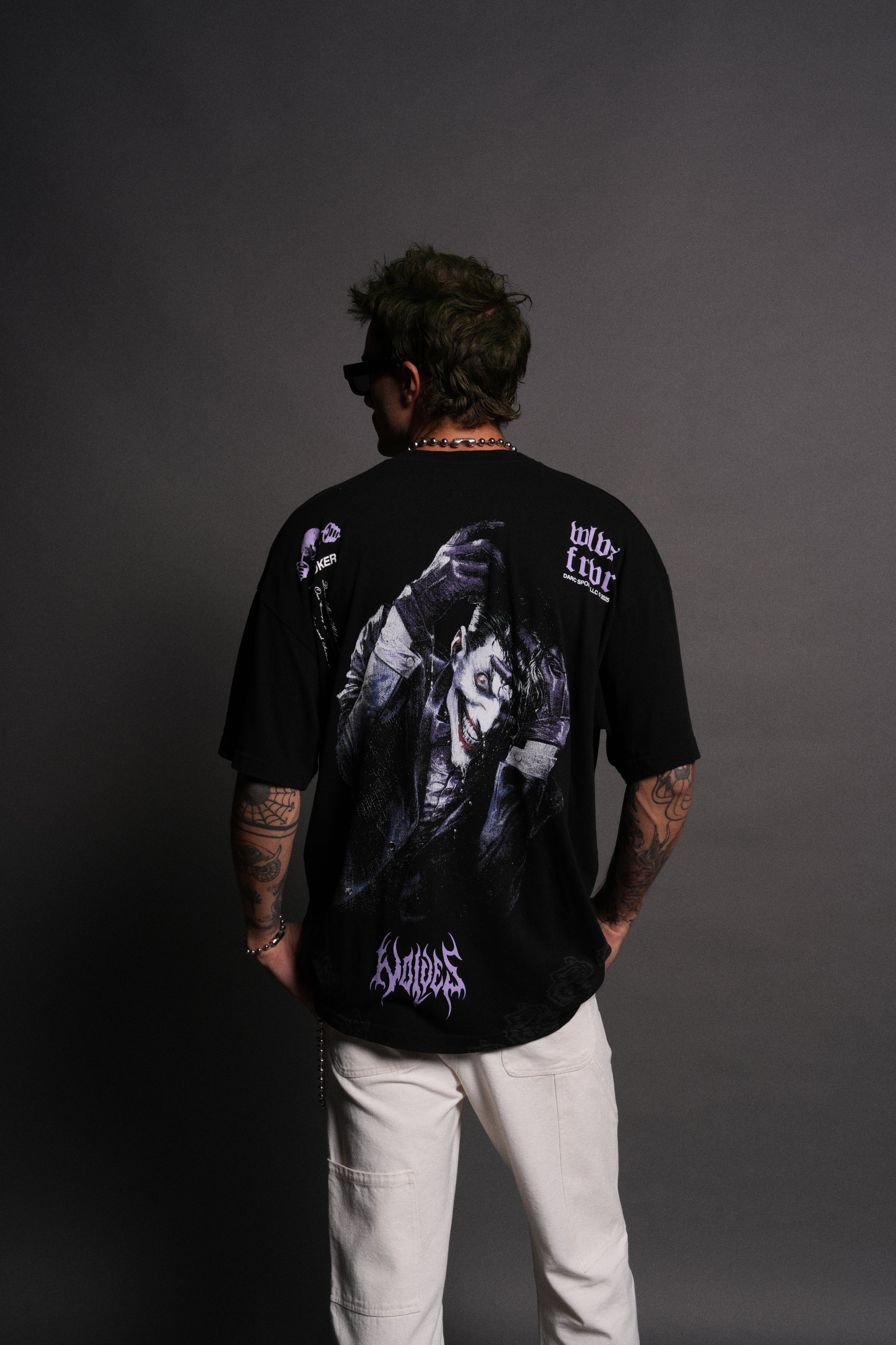 Darc Joker "Side By Side" Series Premium Oversized Tee in Black