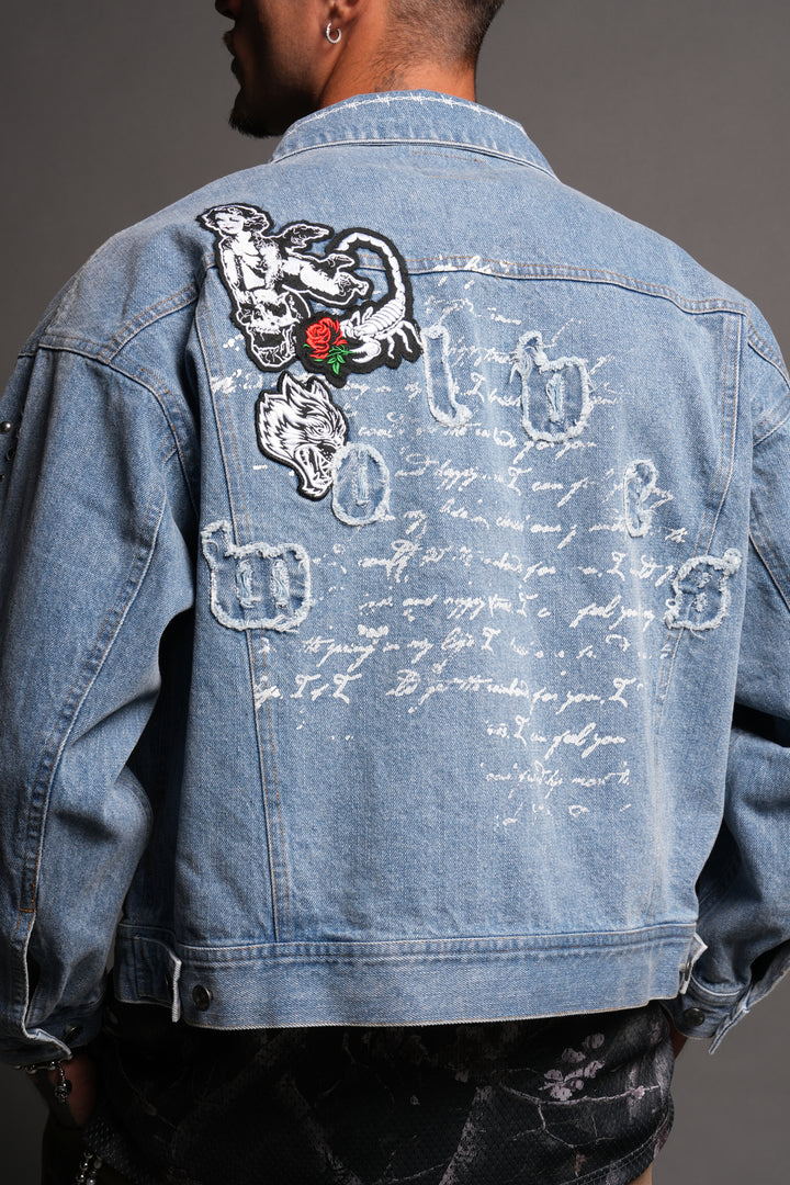 Wolves Heritage Jax Denim Jacket In Light Wash