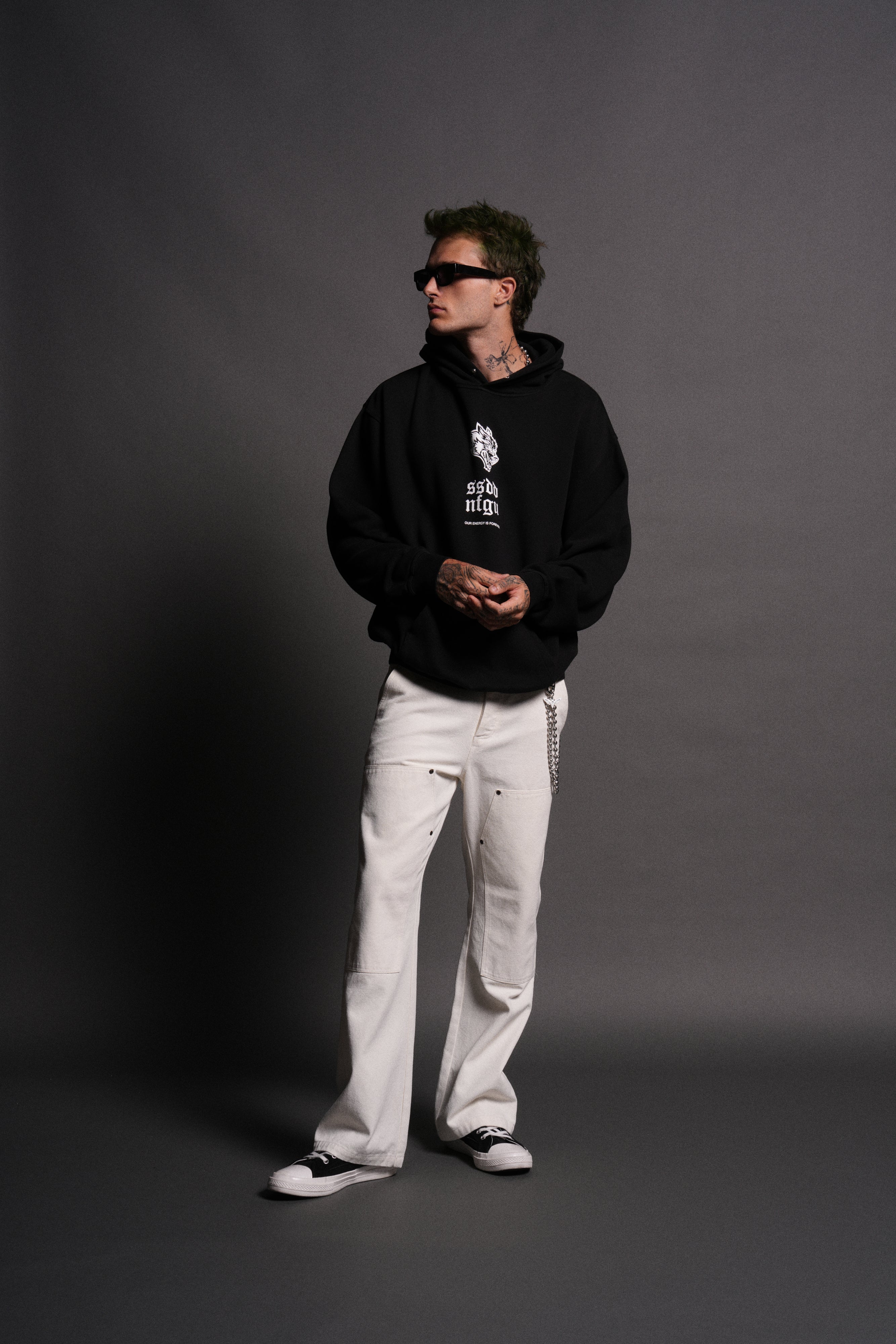 Them "Pierce" Hoodie in Black