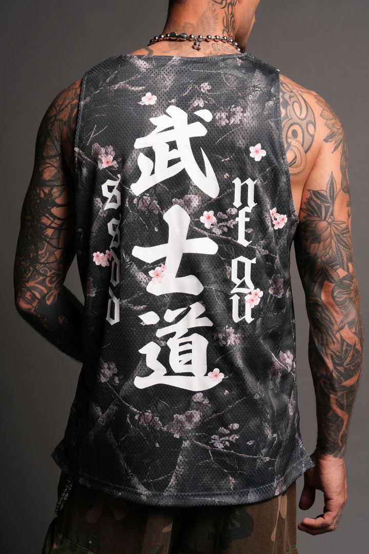 Shadow Blossom Reversible Bball Jersey In Slate Gray / All Of Us Camo
