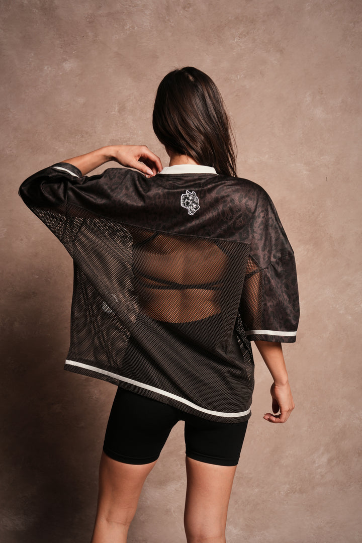 Darc Pyramid Bobby B Jersey in Darc Brown Leopard