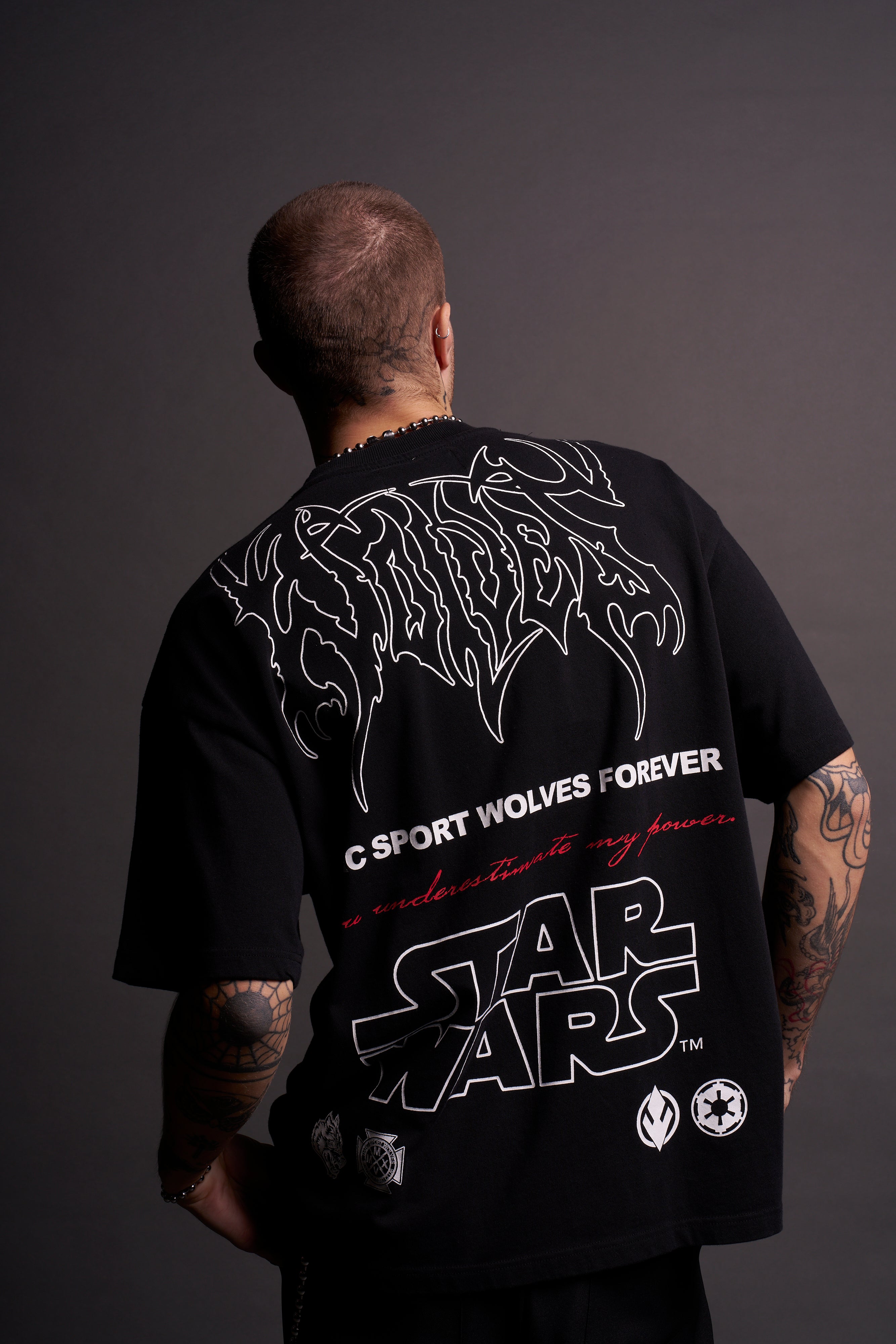 You Underestimate My Power "Premium" Oversized Tee in Black