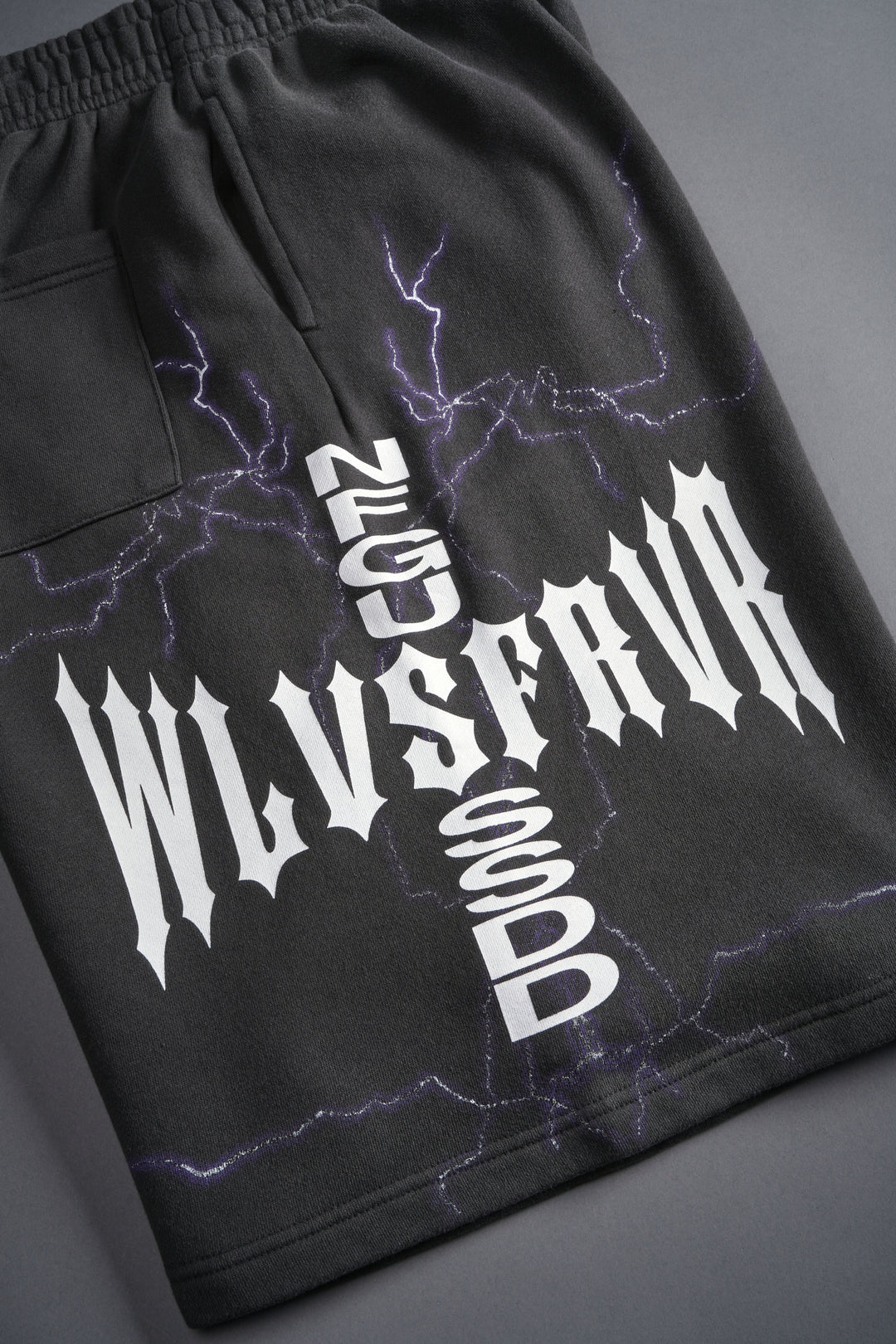 Iron Code Oversized Osiris Sweat Shorts in Wolf Gray Drift Wash