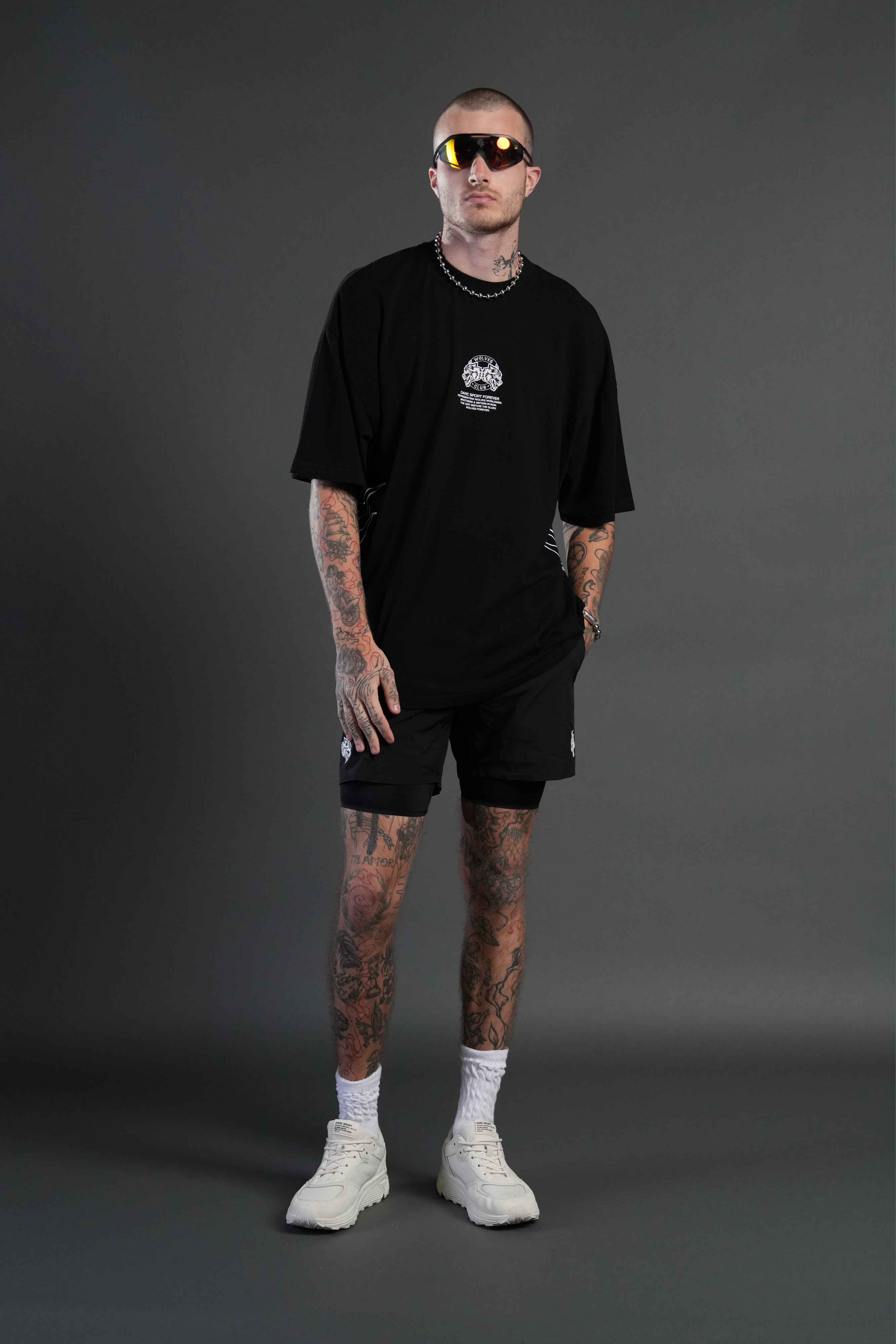 Fired Up "Premium" Oversized Tee in Black