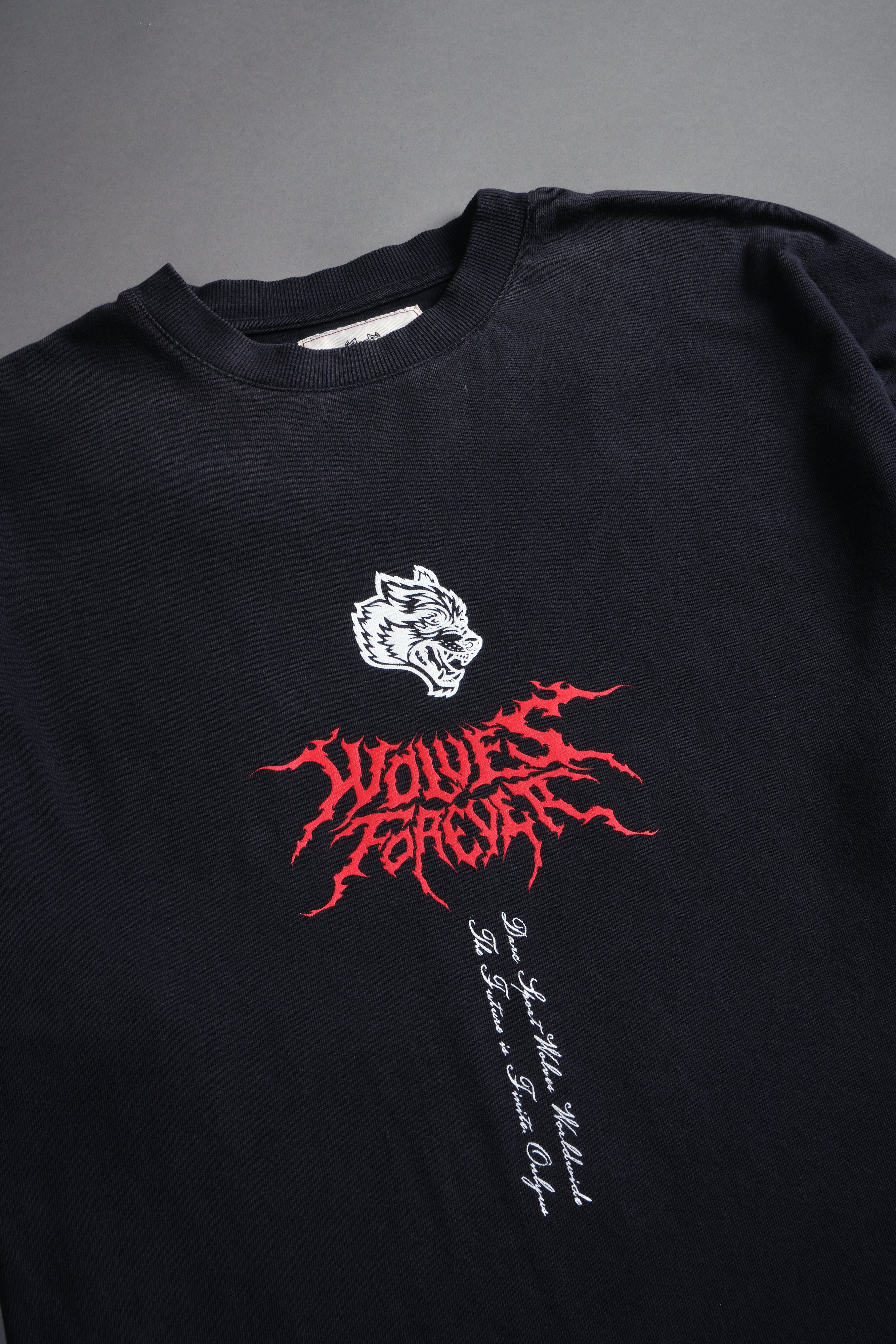 Eye of the Beast "Side By Side" Series Premium Oversized Tee in Noir Drift Wash