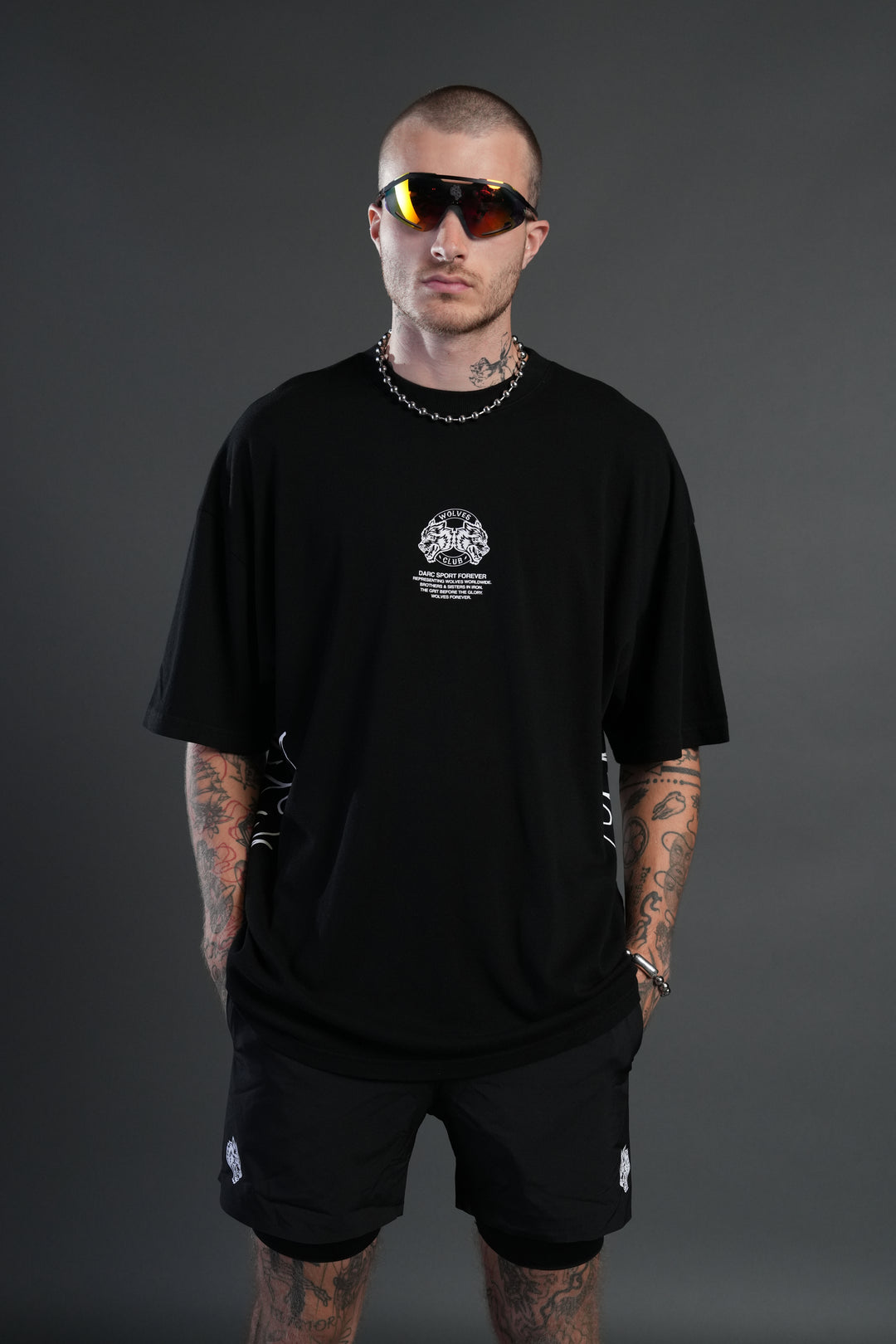 Fired Up "Premium" Oversized Tee in Black