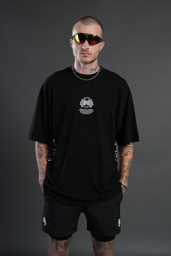 Fired Up "Premium" Oversized Tee in Black