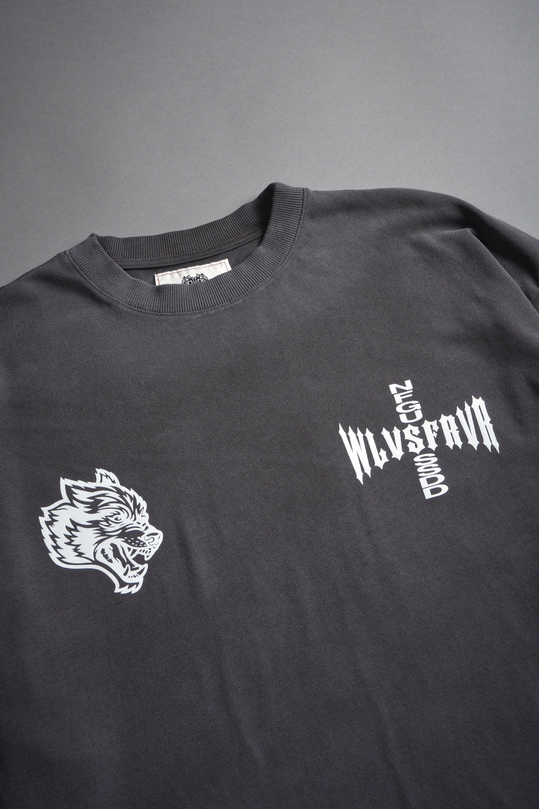 Time is On My Side "Side By Side" Series Premium Oversized Tee in Wolf Gray Drift Wash