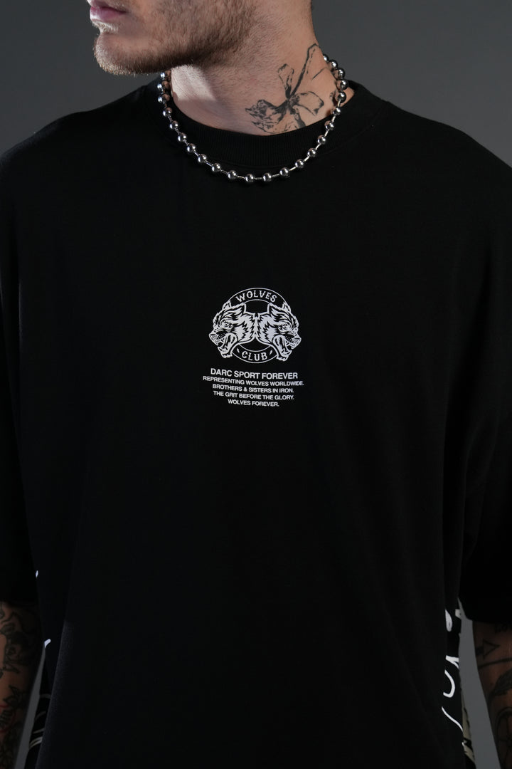 Fired Up "Premium" Oversized Tee in Black