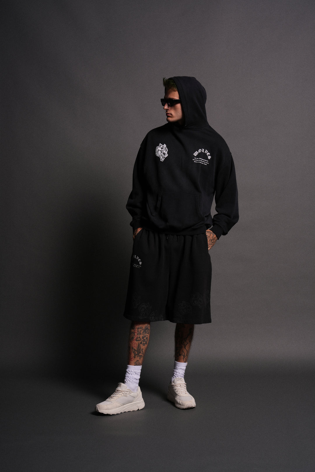 The Last Laugh "Pierce" Hoodie in Black Drift Wash