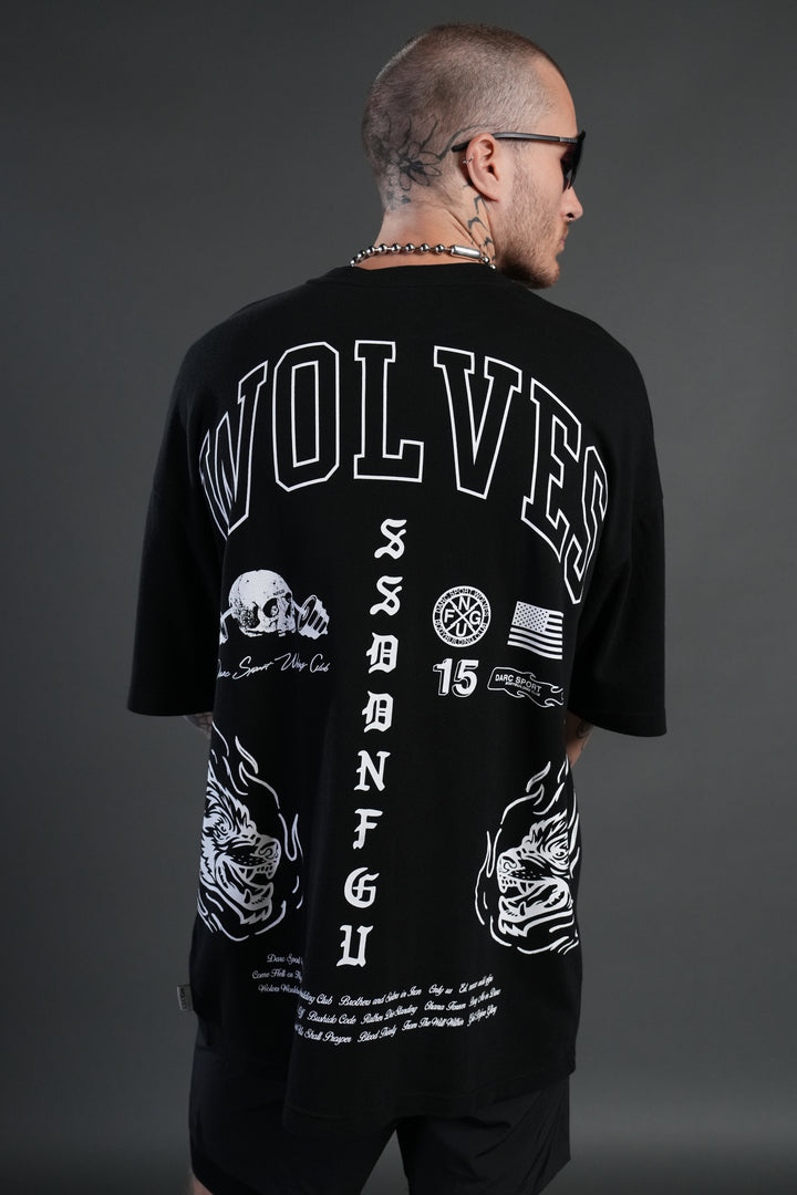 Fired Up "Premium" Oversized Tee in Black