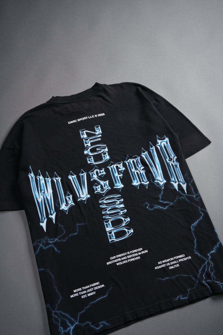 Iron Code "Side By Side" Series Premium Oversized Tee in Charcoal Drift Wash