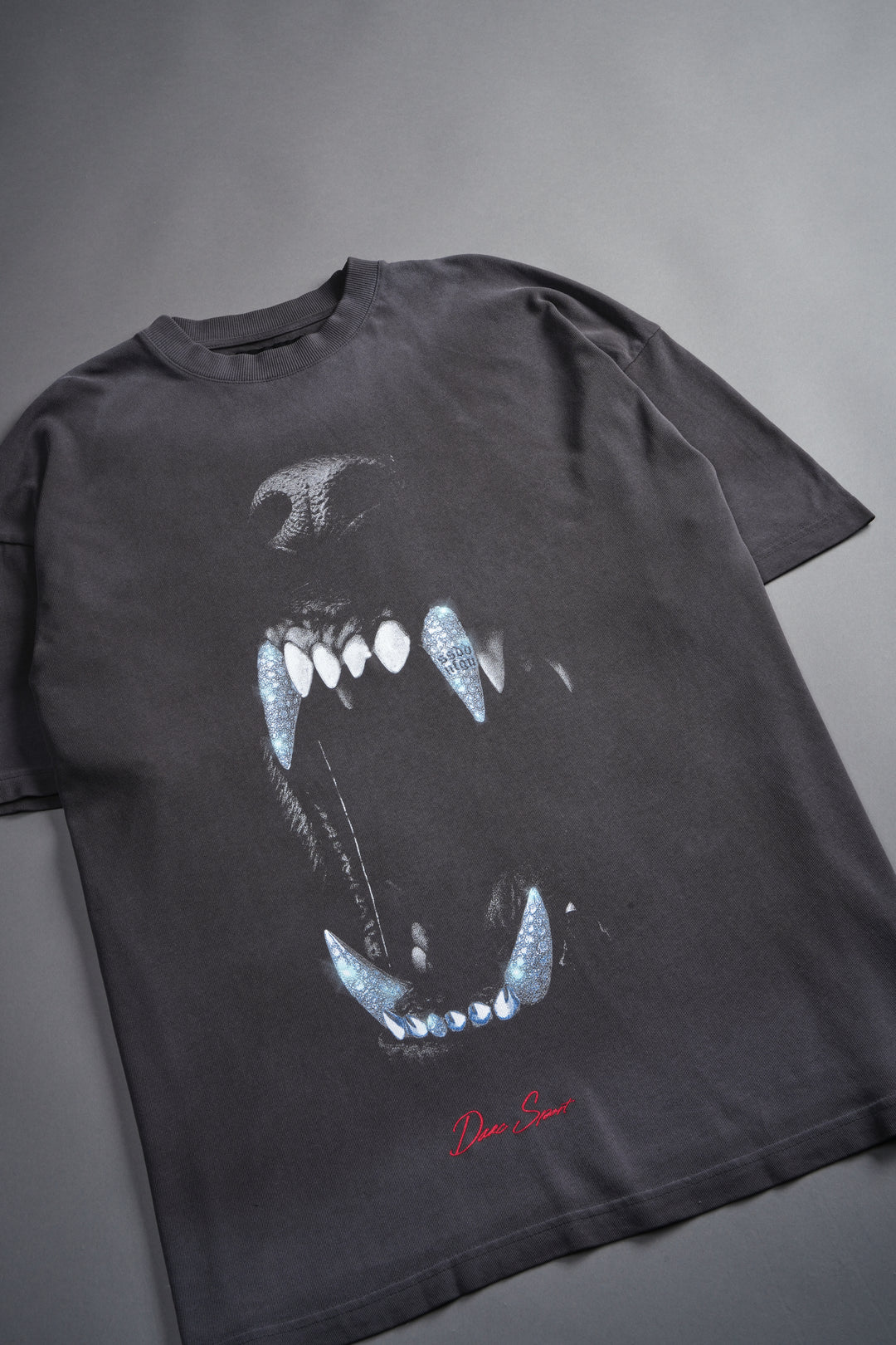 Blood Thirsty Future "Premium" Oversized Tee in Wolf Gray Drift Wash