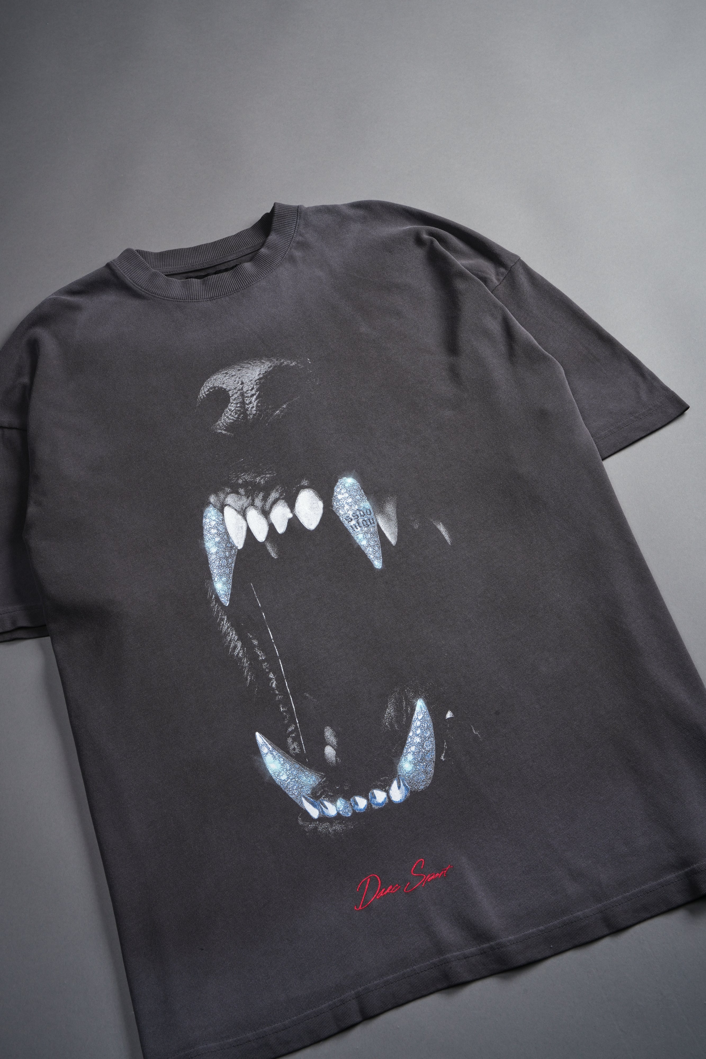 Blood Thirsty Future "Premium" Oversized Tee in Wolf Gray Drift Wash
