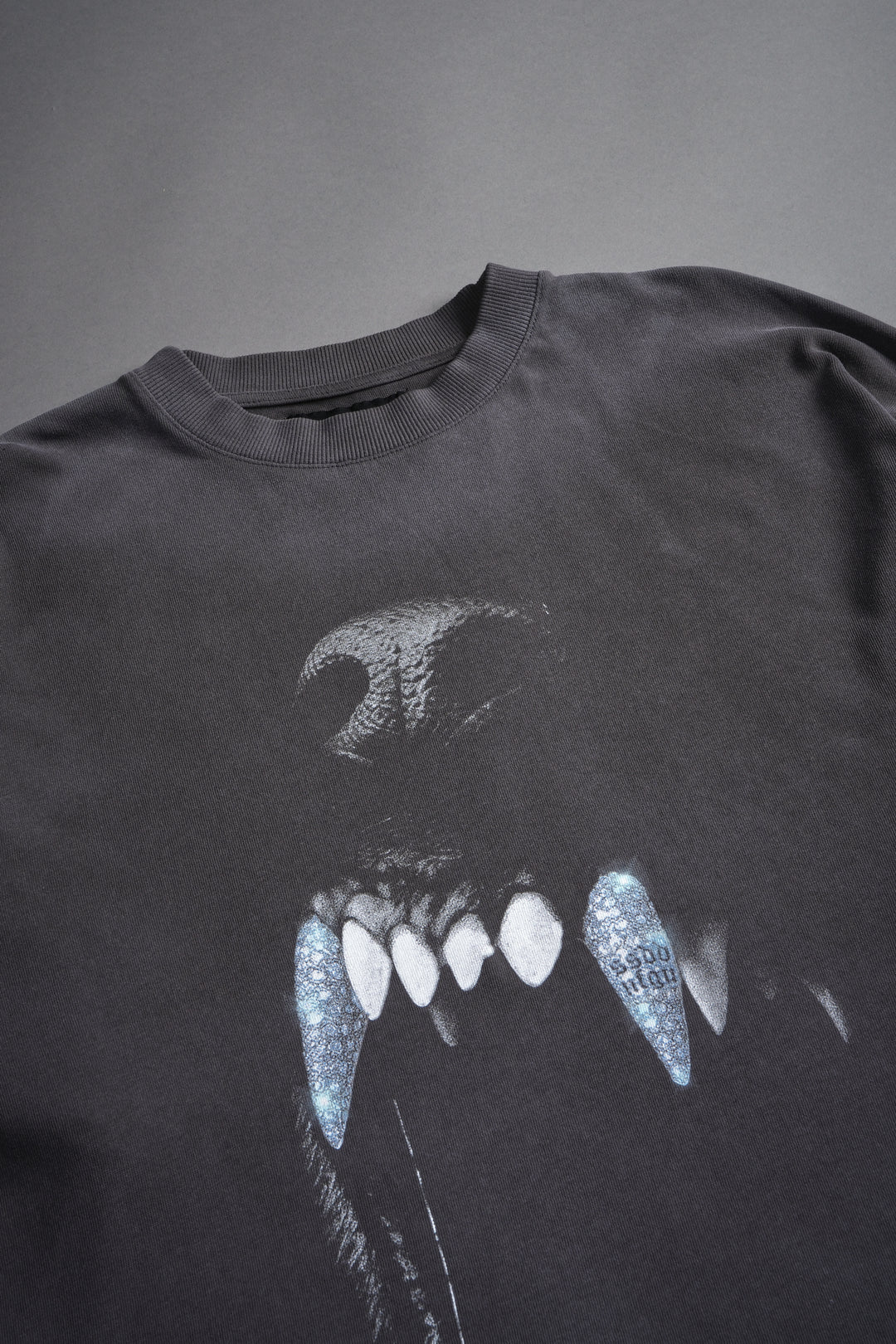 Blood Thirsty Future "Premium" Oversized Tee in Wolf Gray Drift Wash
