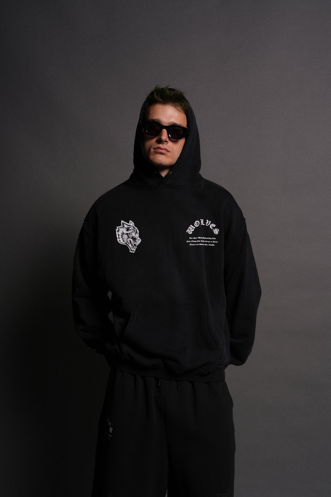 The Last Laugh "Pierce" Hoodie in Black Drift Wash