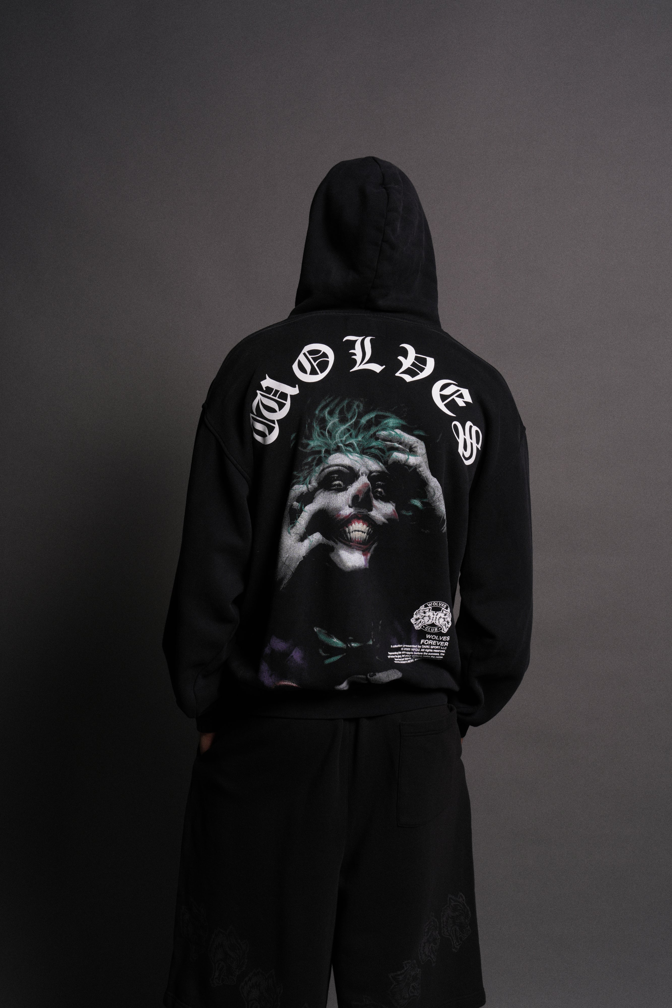 The Last Laugh "Pierce" Hoodie in Black Drift Wash