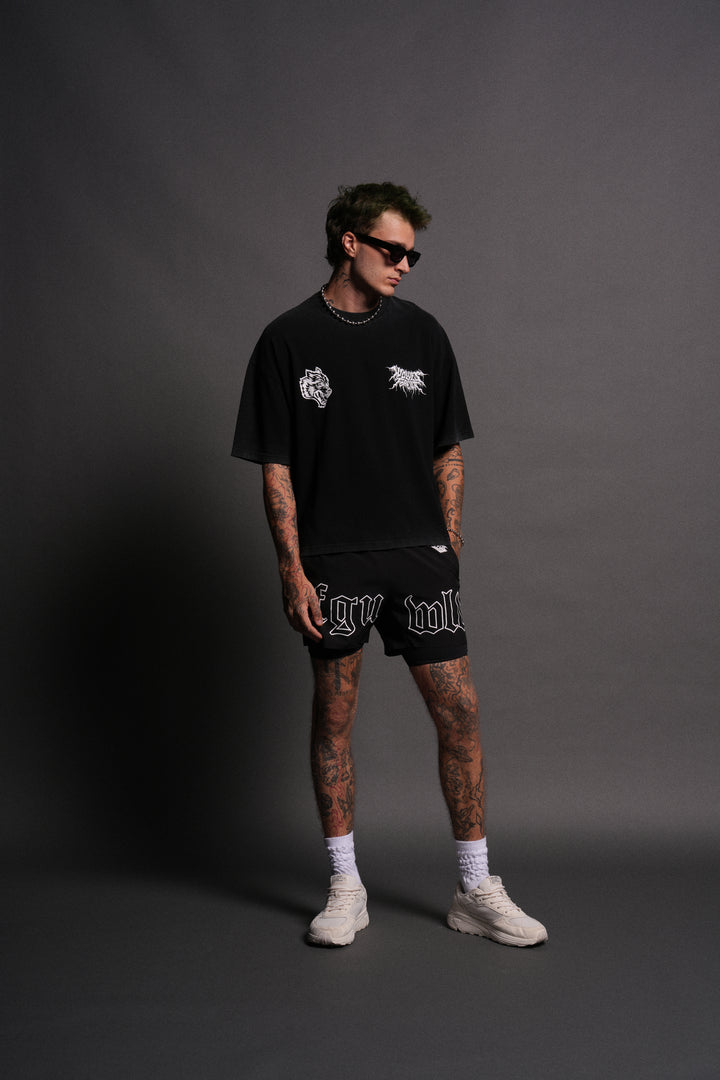 Where Shadows Begin Premium "Box Cut" Tee in Black