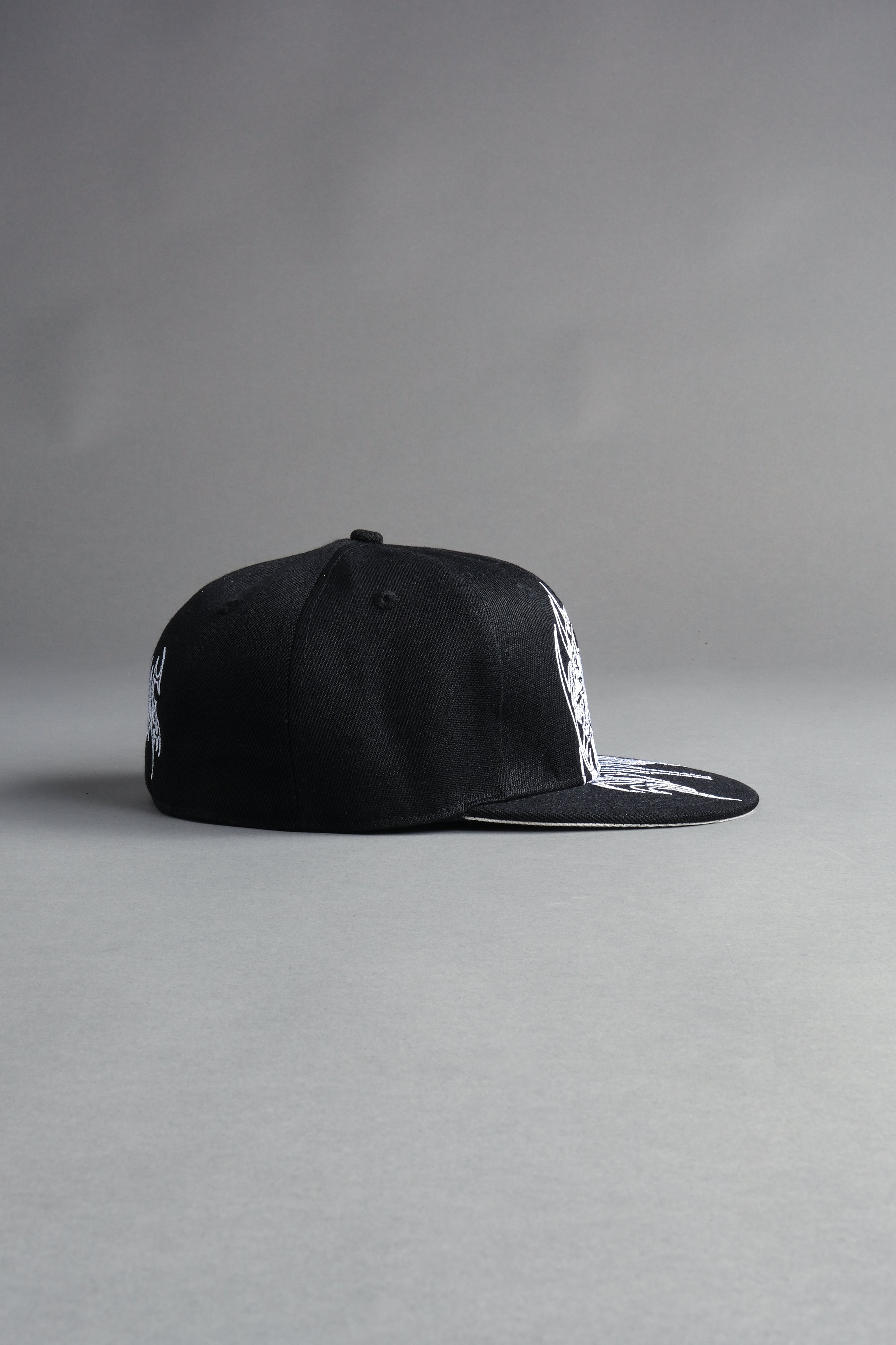 Finite Flame Fitted Cap in Black