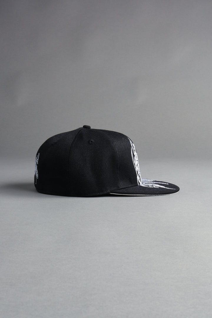 Finite Flame Fitted Cap in Black
