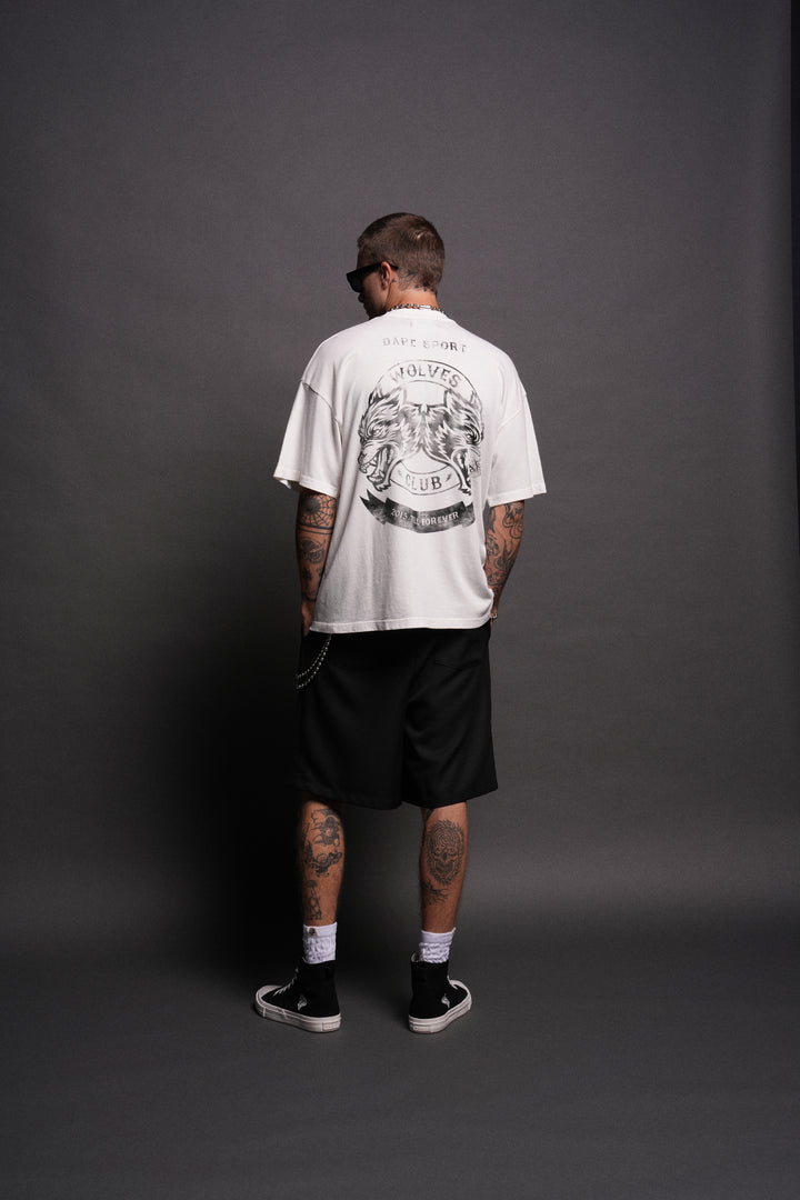 Wolves Club 2015 Till Forever "Premium" Oversized Tee in Cream