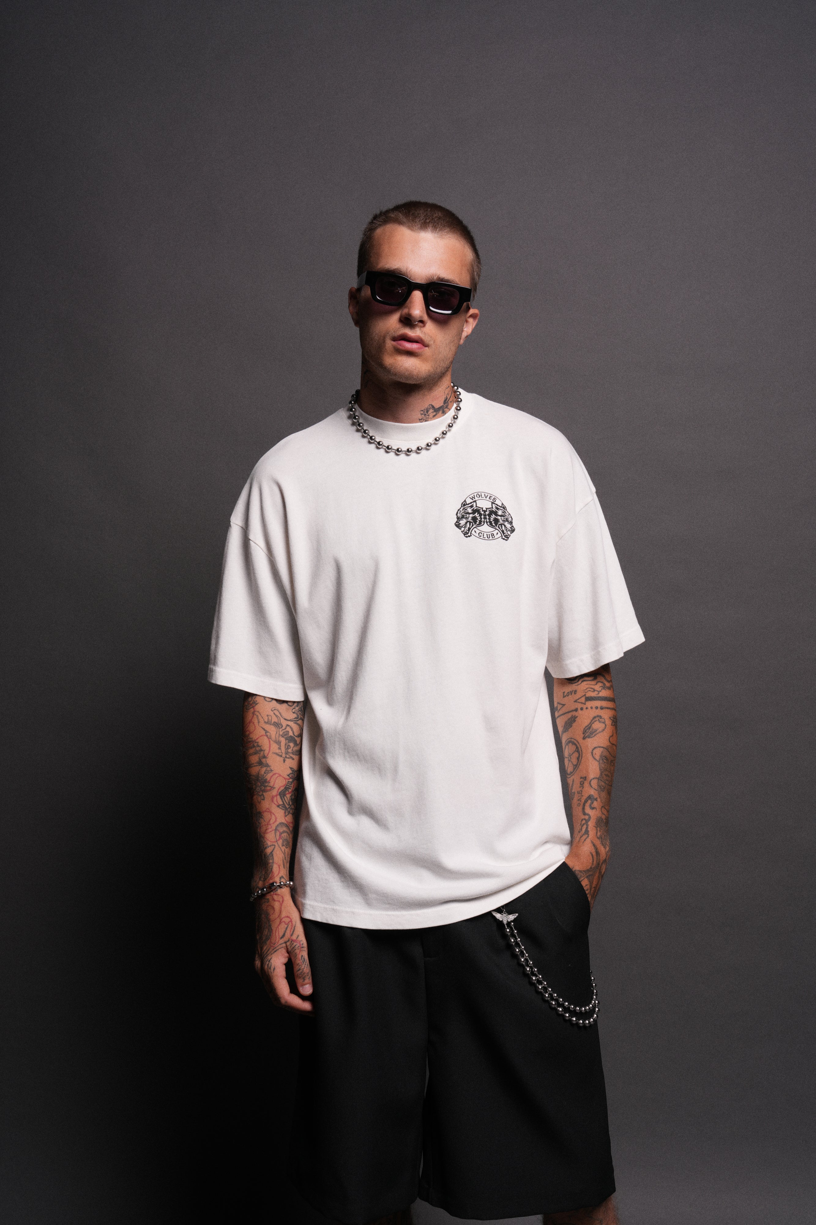 Wolves Club 2015 Till Forever "Premium" Oversized Tee in Cream
