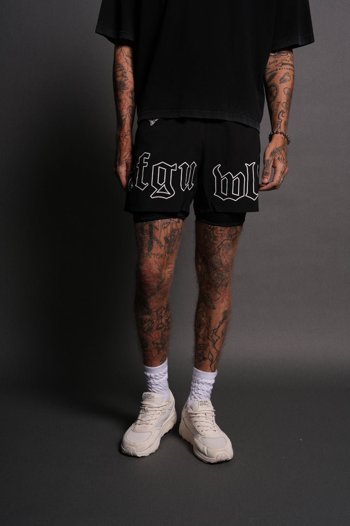 NFGU WLVS Compression Shorts in Black