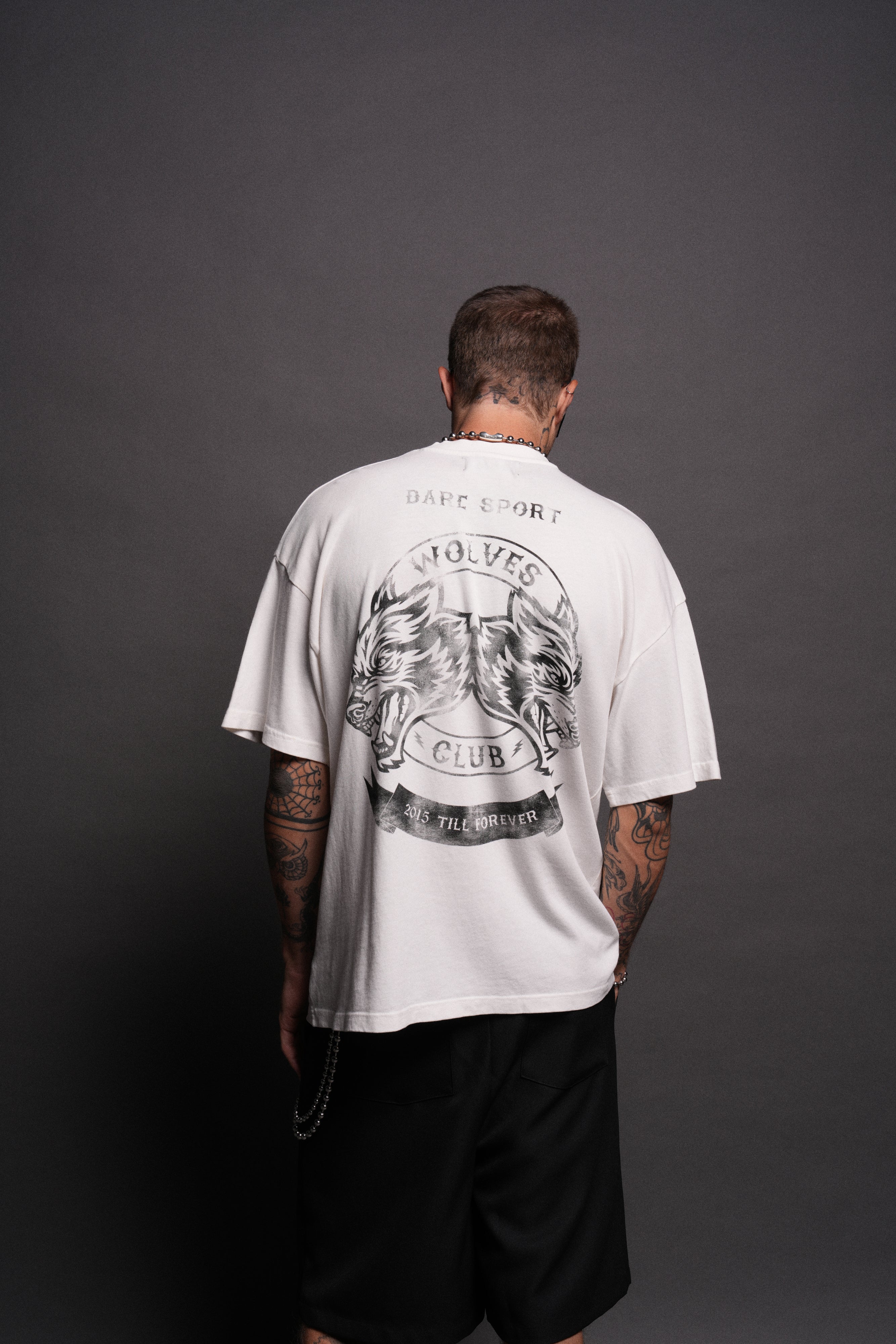 Wolves Club 2015 Till Forever "Premium" Oversized Tee in Cream
