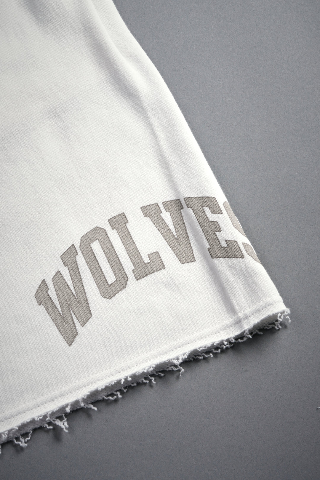 Loyalty Frvr Raw Hem Oversized Post Lounge Sweat Shorts in Cream