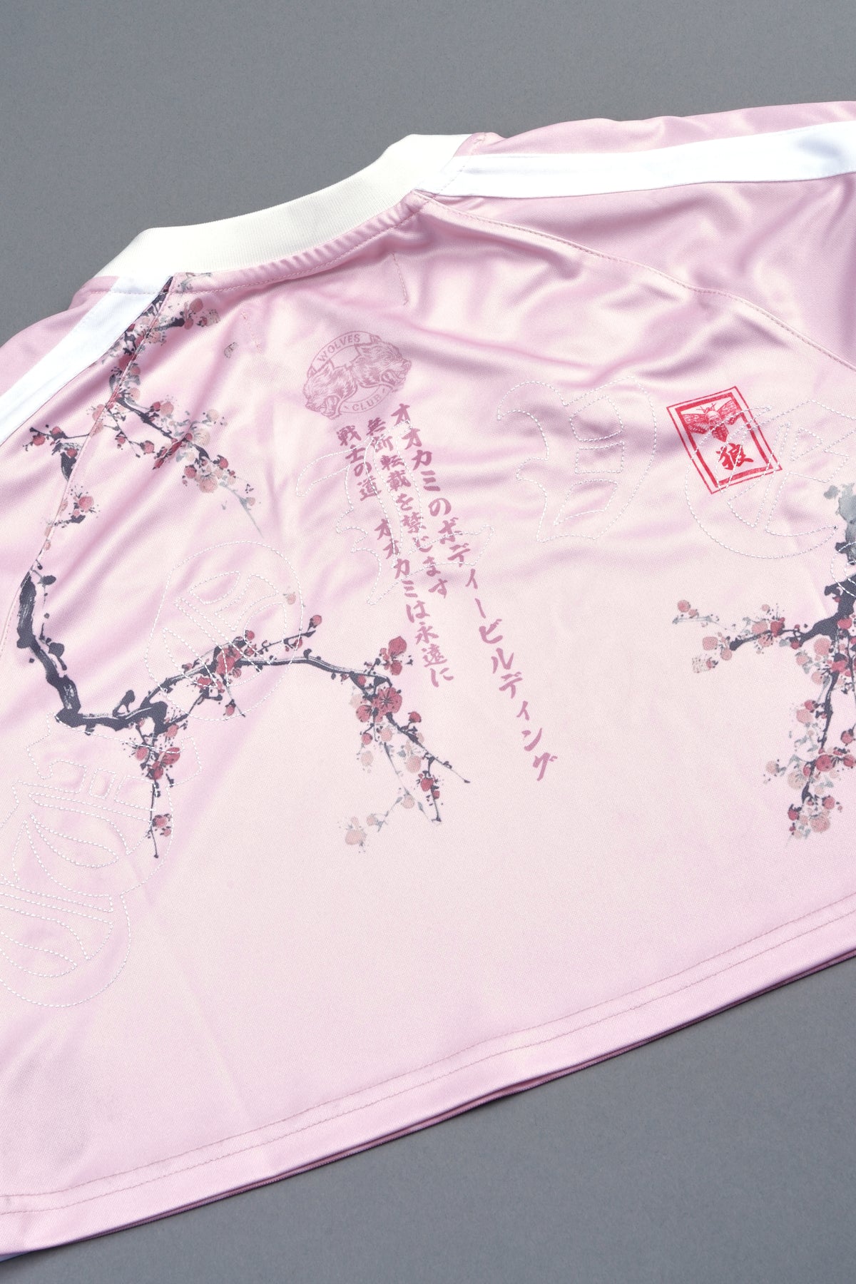 She Wave She Laced Crop Jersey Top in Blush Pink
