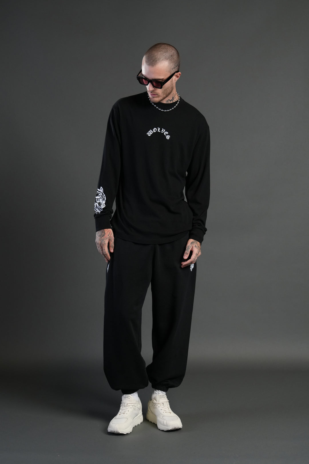 Dual Lounger Unisex Sweat Pants in Black