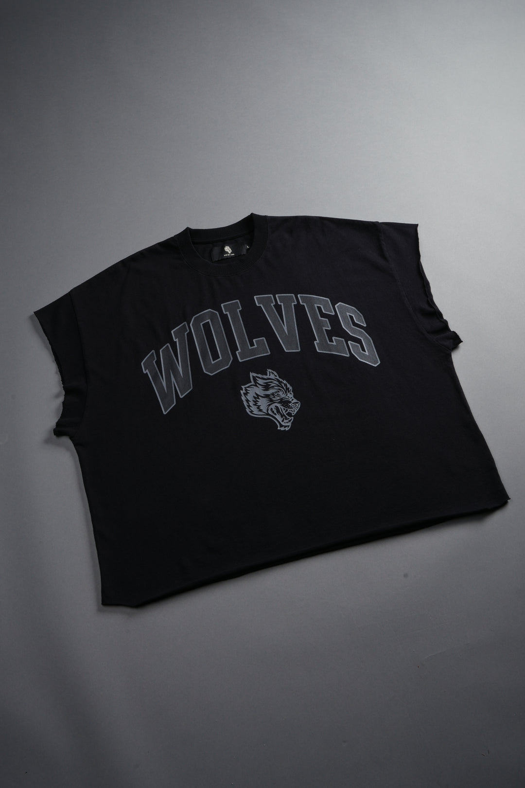 Loyalty Frvr Grunge Cut-Off Tee in Black