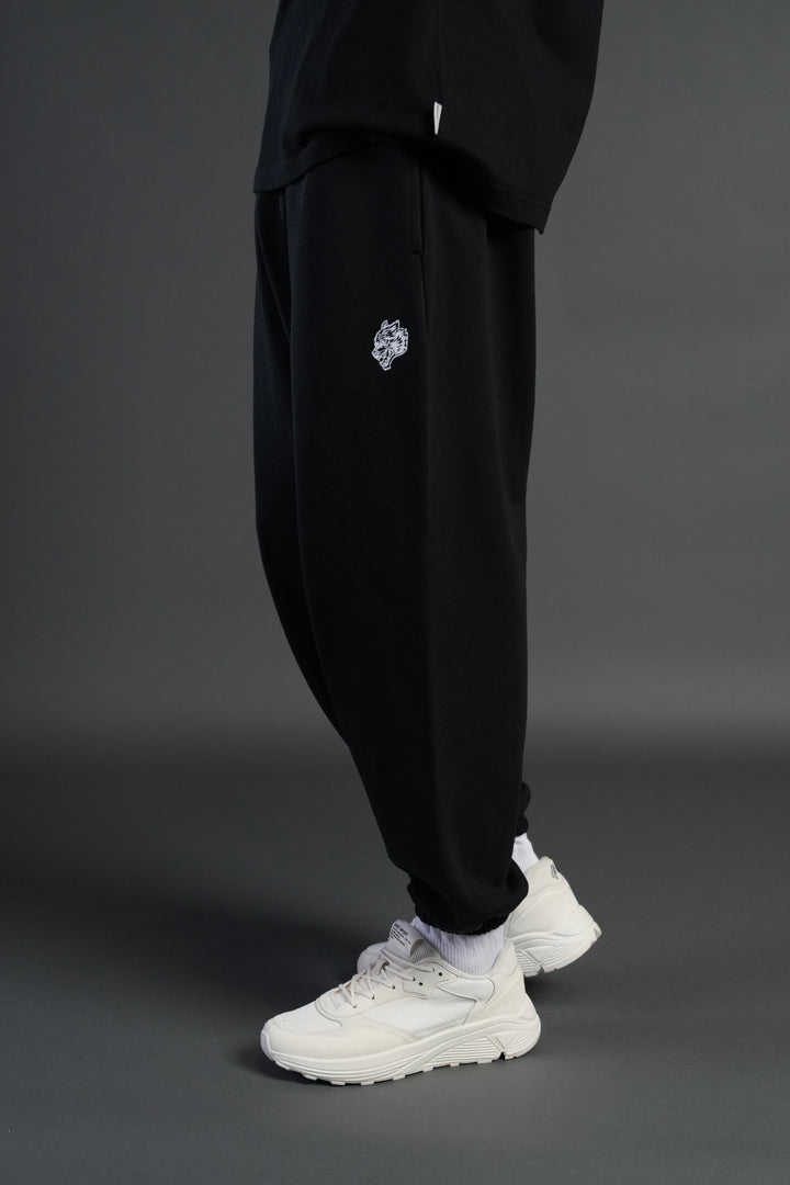 Dual Lounger Unisex Sweat Pants in Black