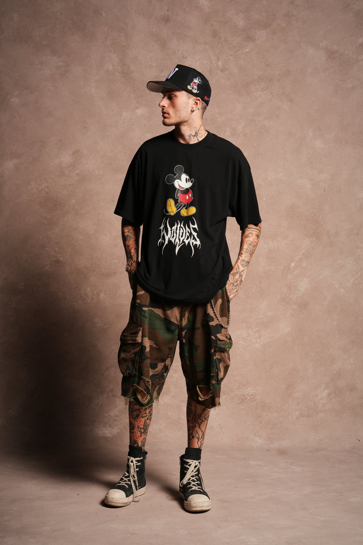 Mickey Mouse Hesh Premium Oversized Tee in Black