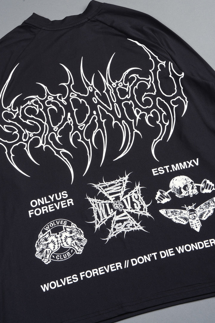 Hesh Mantra Dry Wolf Raglan Ls Tee In Black