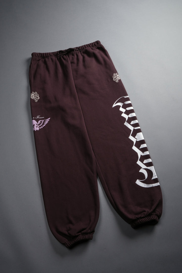 Free Will V2 Lightweight Lounger Sweat Pants in Darc Garnet
