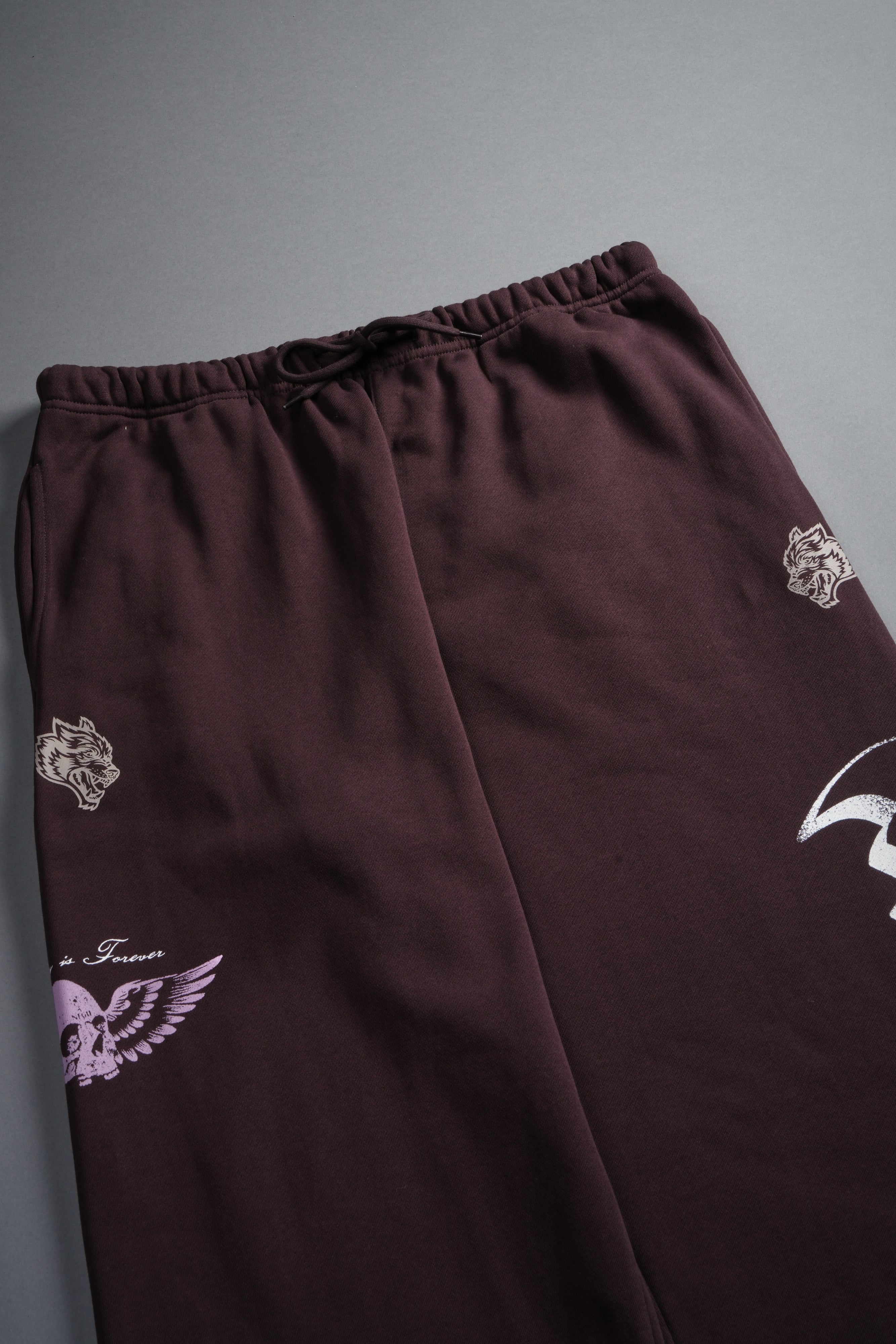Free Will V2 Lightweight Lounger Sweat Pants in Darc Garnet