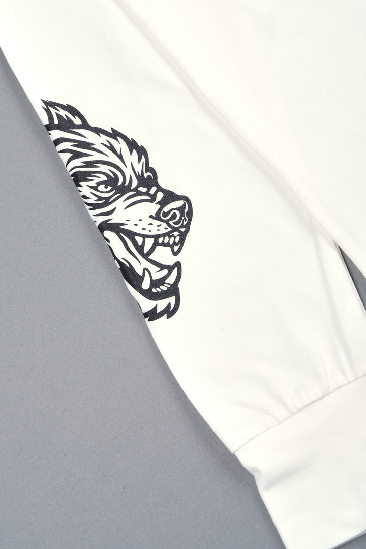 Hesh Mantra Dry Wolf Raglan Ls Tee In White