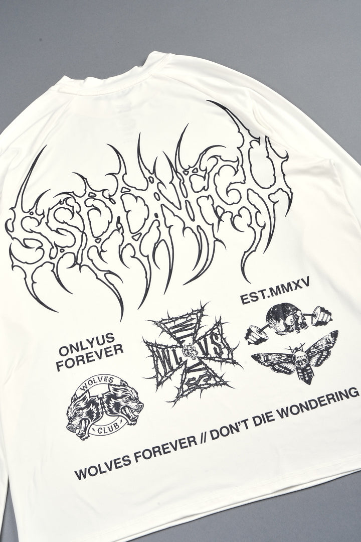 Hesh Mantra Dry Wolf Raglan Ls Tee In White