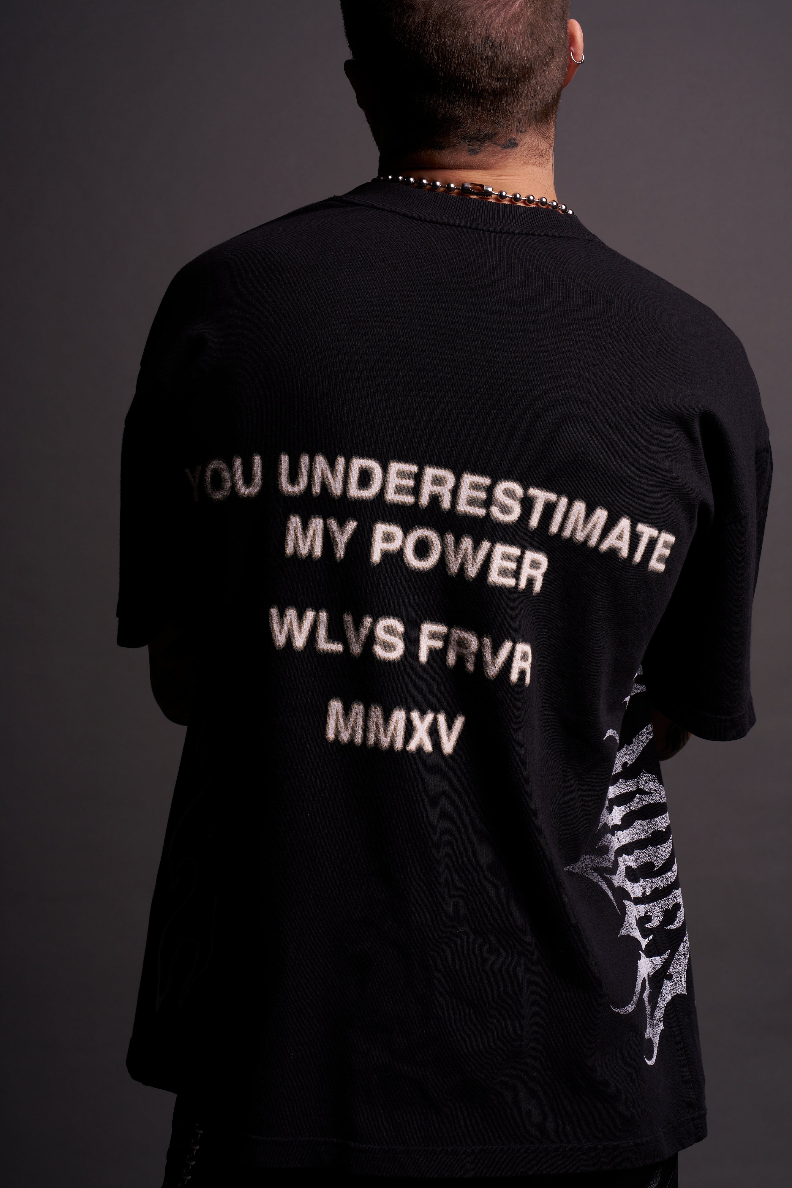 Revenge "Side By Side" Oversized Tee in Black