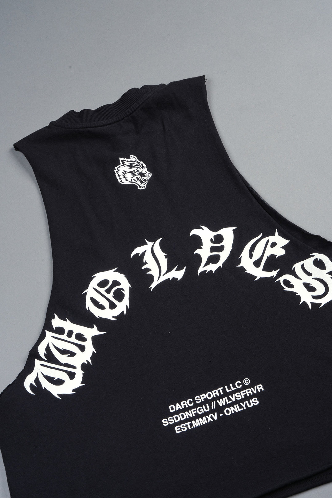 Jason Forever Grunge Raw Hem Box Cut Tommy Muscle Tee In Black