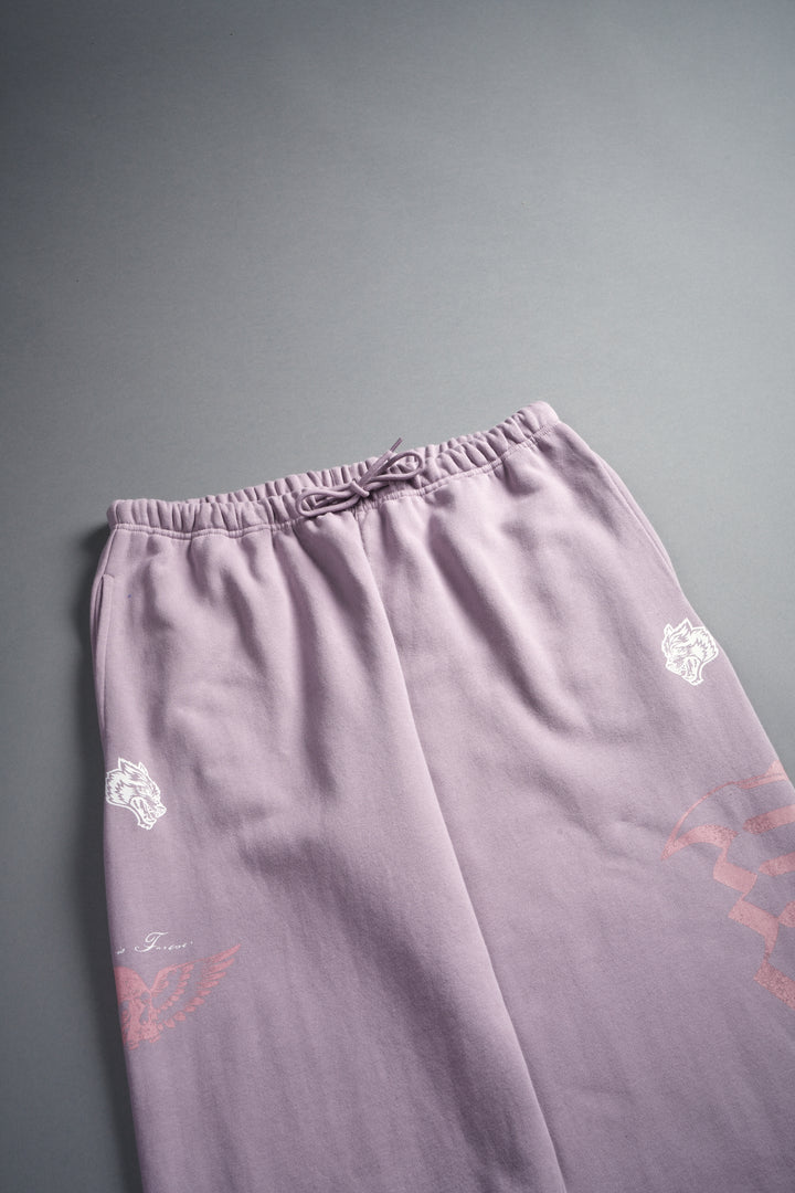 Free Will V2 Lightweight Lounger Sweat Pants in Purple Smoke