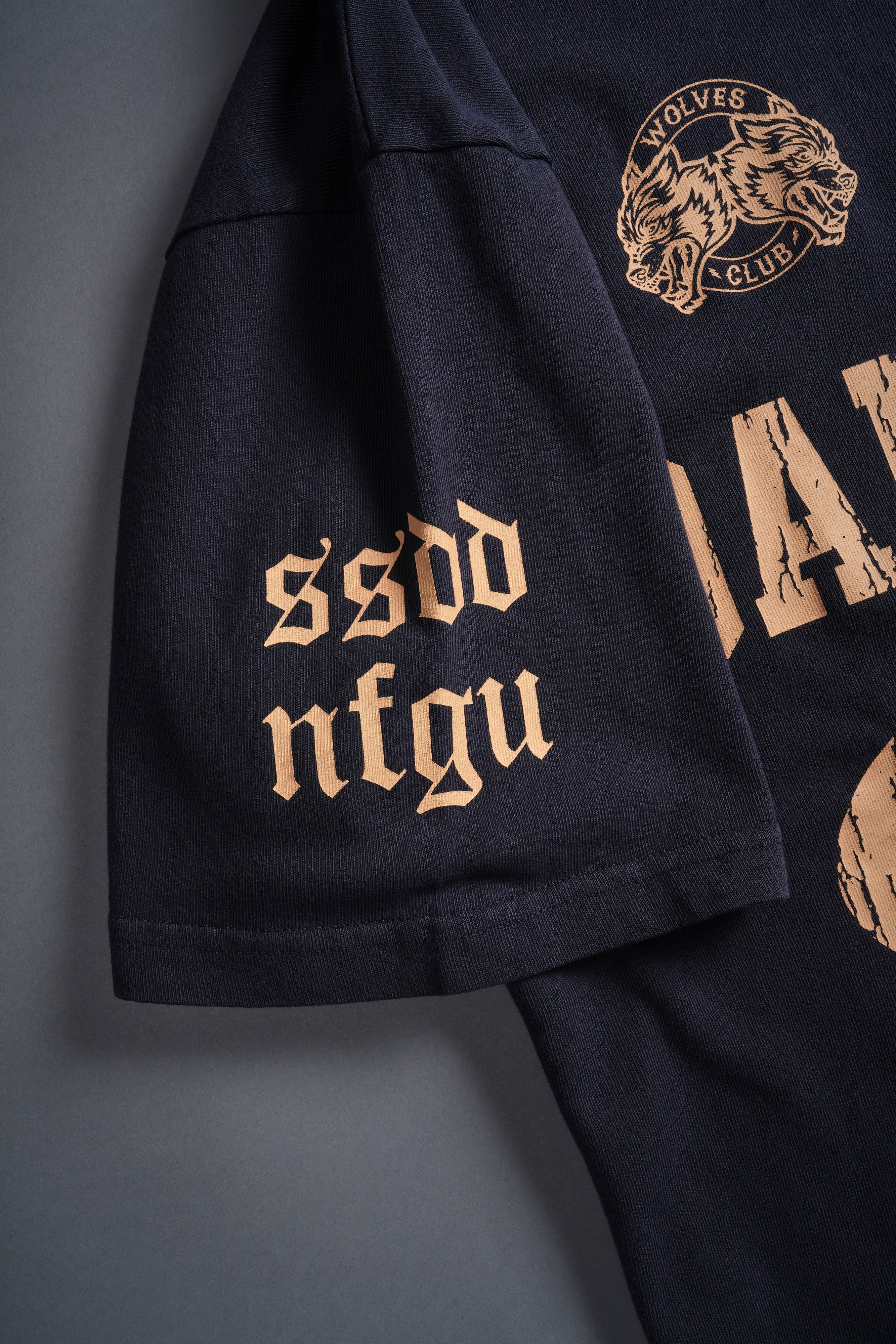 Gridiron "Premium" Oversized Tee in Midnight Blue