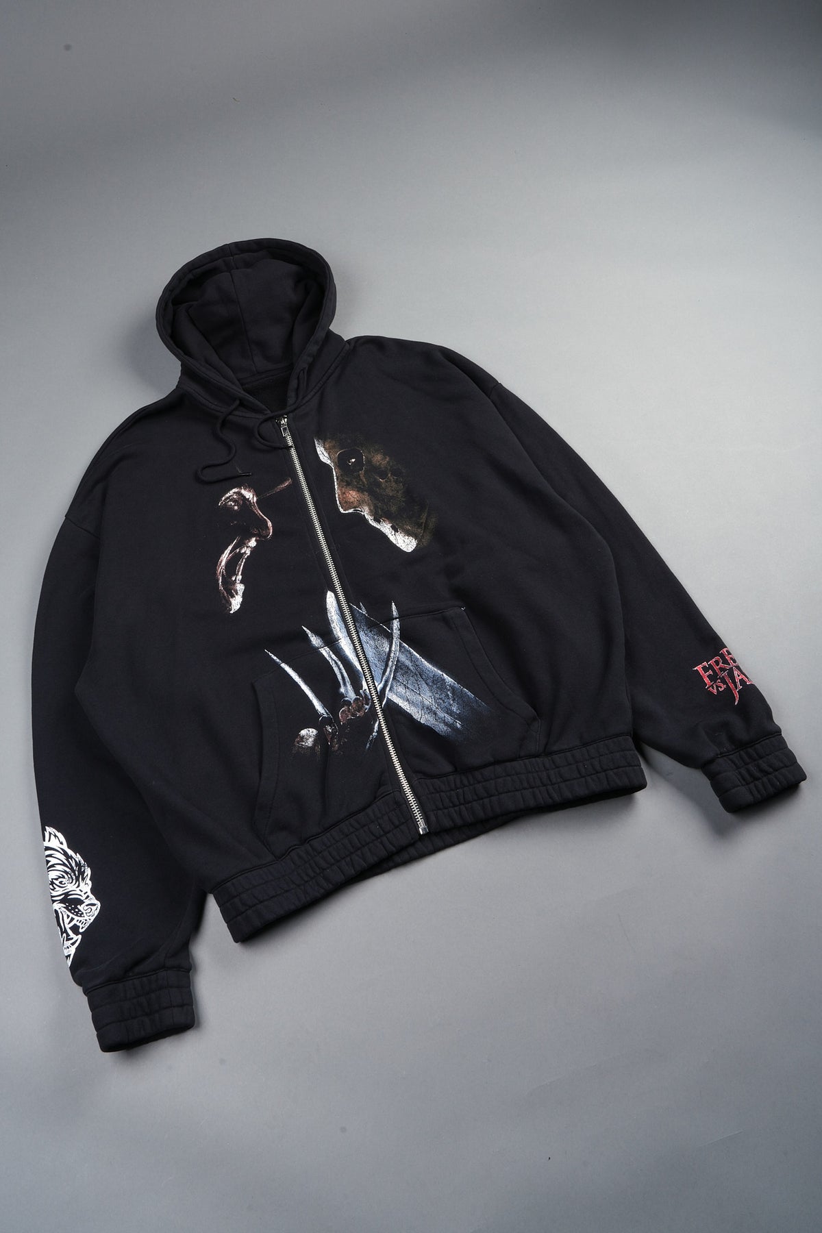 Freddy Vs Jason Chambers Zip Hoodie In Black